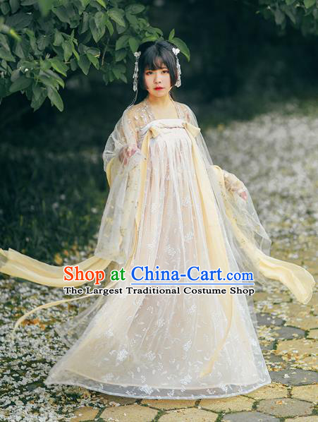 Ancient Chinese Tang Dynasty Nobility Lady Hanfu Dress Court Princess Historical Costumes for Women