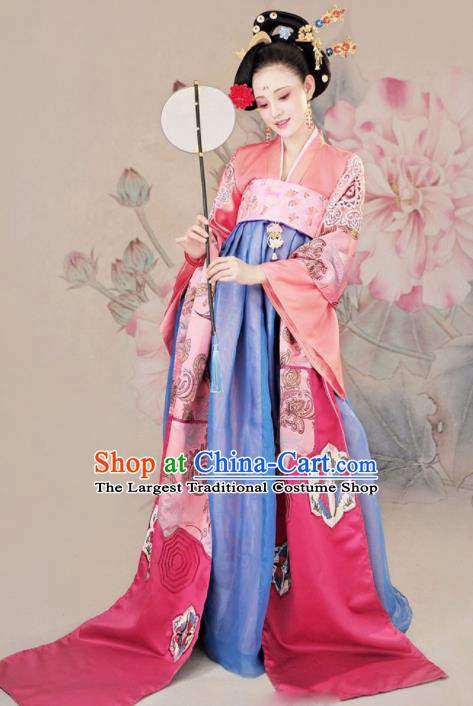 Ancient Chinese Imperial Consort Hanfu Dress Traditional Tang Dynasty Court Queen Historical Costumes for Women