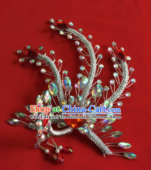 Chinese Ancient Princess Phoenix Tassel Hairpin Traditional Peking Opera Actress Hair Accessories for Women