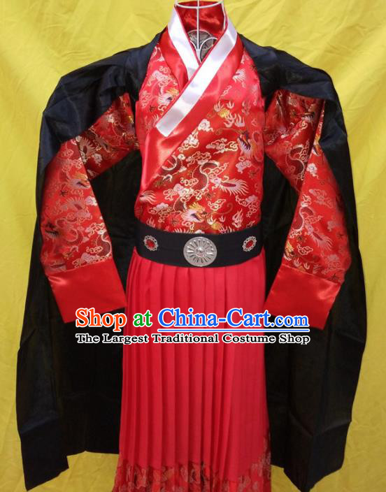 Chinese Ancient Swordsman Clothing Traditional Ming Dynasty Imperial Bodyguard Costume for Men