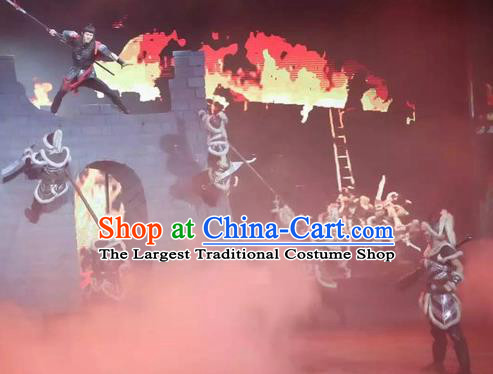 Chinese The Romantic Show of Songcheng Military Hardware Stage Performance Donald Dance Costume for Men