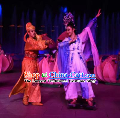 Chinese The Dream of Tang Dynasty Xuan Emperor and Consort Yang Stage Show Costumes for Women for Men