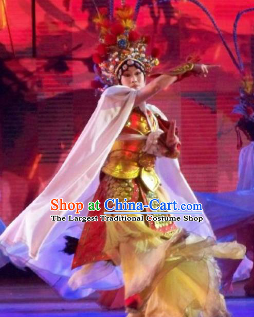 Chinese Back to Song Dynasty Peking Opera Female General Armor Stage Performance Costume for Women