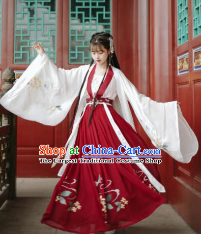 Traditional Chinese Song Dynasty Royal Princess Replica Costumes Ancient Nobility Lady Hanfu Dress for Women