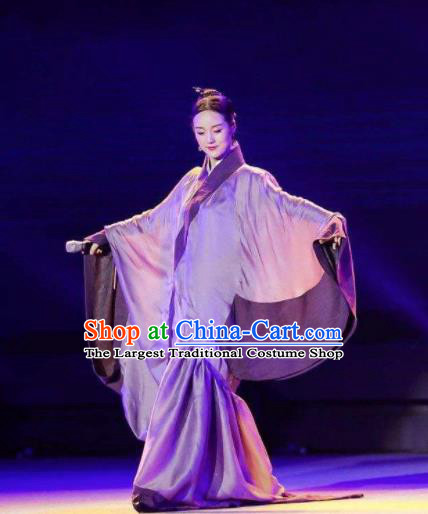 The Book of Songs Mu Gua Traditional Chinese Classical Dance Dress Stage Show Costume for Women