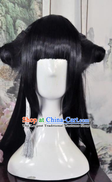 Traditional Chinese Cosplay Young Lady Wigs Sheath Ancient Goddess Princess Chignon for Women