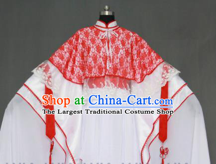 Traditional Chinese Cosplay Court Princess Red Collar Dress Ancient Drama Female Swordsman Costumes for Women