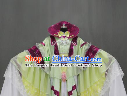 Traditional Chinese Cosplay Goddess Empress Yellow Dress Ancient Drama Female Swordsman Costumes for Women