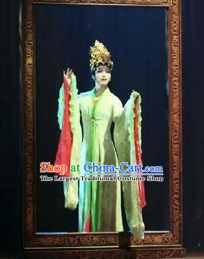 Chinese Zhaojun Chu Sai Ancient Court Classical Dance Dress Stage Performance Costume and Headpiece for Women