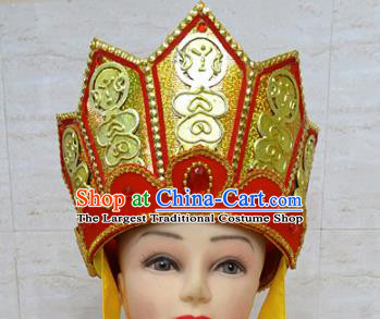 Chinese Traditional Beijing Opera Monk Hat Ancient Buddhism Headwear for Adults