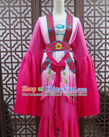 Traditional Chinese Beijing Opera Actress Costume Peking Opera Maidservants Rosy Dress