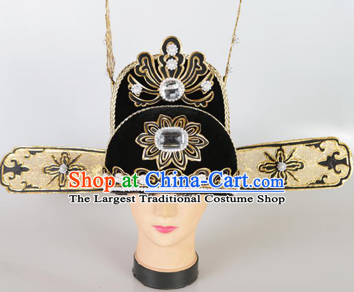 Asian Chinese Beijing Opera Niche Headwear Traditional Peking Opera Minister Hat