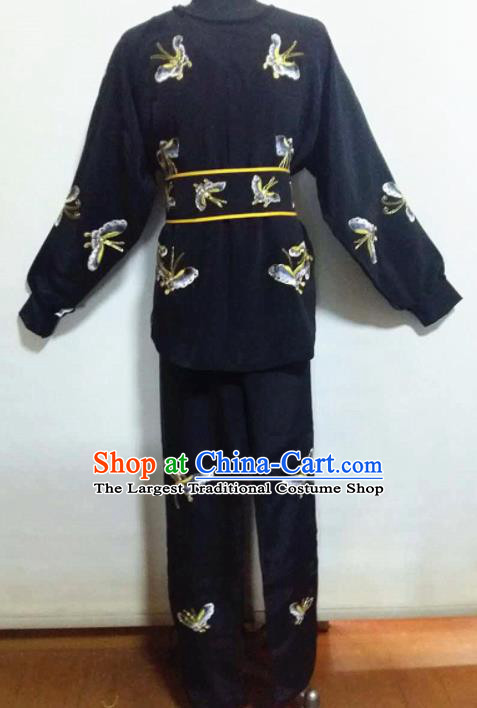 Traditional Chinese Beijing Opera Takefu Costume Ancient Warriors Black Clothing