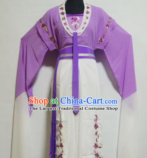 Traditional Chinese Beijing Opera Actress Costume Ancient Nobility Lady Purple Dress for Women