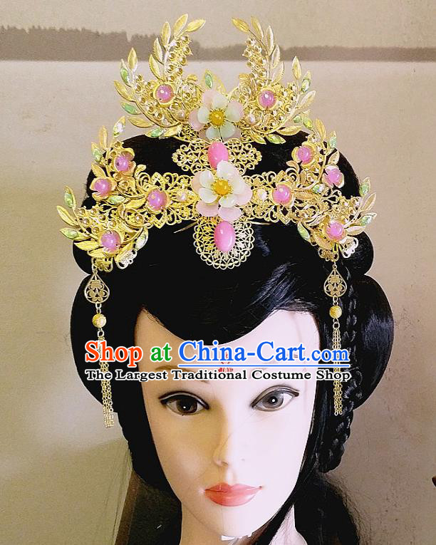 Chinese Ancient Princess Hair Accessories Traditional Hanfu Palace Phoenix Coronet Hairpins for Women