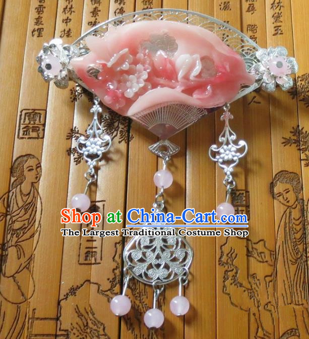 Chinese Ancient Queen Hair Accessories Traditional Hanfu Palace Tassel Hair Claw for Women