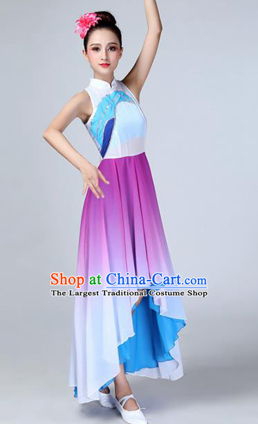 Chinese Traditional Stage Performance Dance Costume Classical Dance Purple Dress for Women