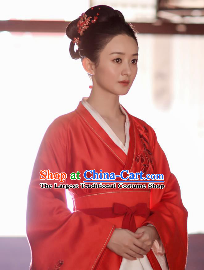 Chinese Drama The Story Of MingLan Ancient Song Dynasty Nobility Mistress Embroidered Historical Costume for Women