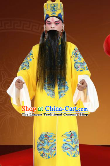 Chinese Ancient Emperor Embroidered Red Robe Traditional Peking Opera King Costume for Men