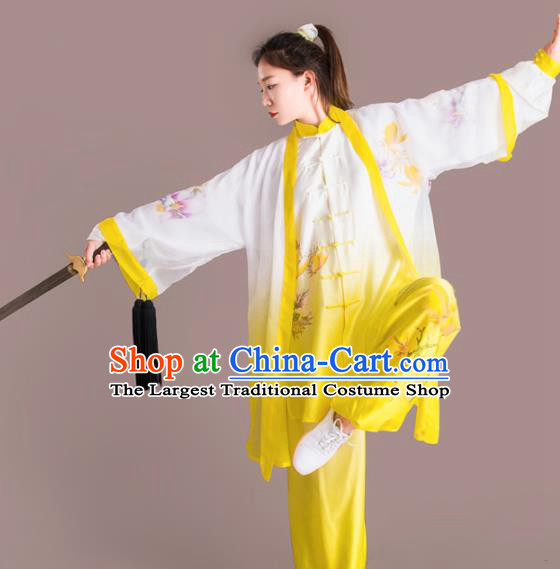 Chinese Traditional Kung Fu Competition Embroidered Peony