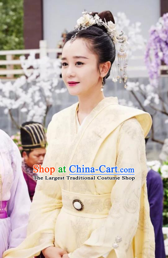 Chinese Ancient Drama Empress Hanfu Dress Northern Zhou Dynasty Queen Embroidered Historical Costume and Headpiece Complete Set