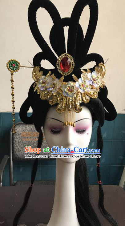 Chinese Traditional Beijing Opera Tassel Hairpins and Wigs Sheath Peking Opera Princess Hair Accessories for Women