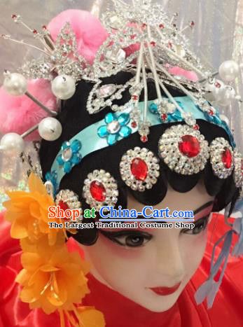 Chinese Traditional Beijing Opera Wigs and Hairpins Headwear Peking Opera Diva Hair Accessories for Women