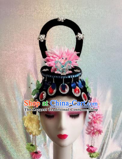 Chinese Traditional Beijing Opera Princess Wigs and Hairpins Peking Opera Peri Hair Accessories for Women