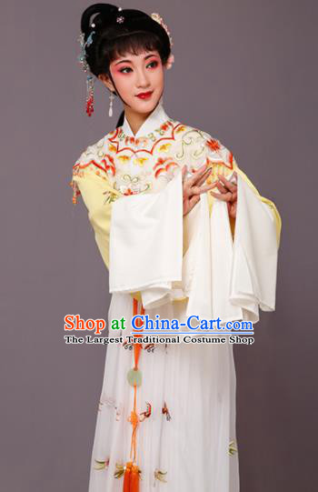 Chinese Traditional Beijing Opera Princess Costume Peking Opera Diva White Dress for Women