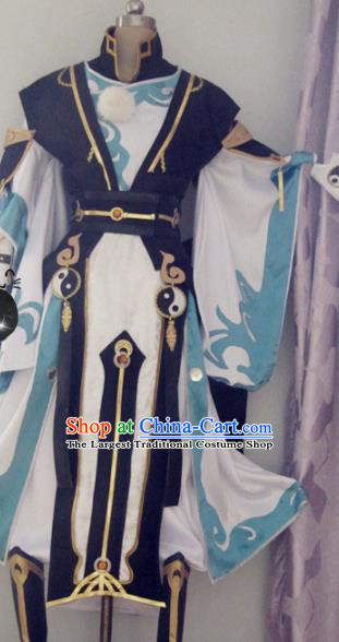 Chinese Traditional Cosplay Young Knight Costume Ancient Swordsman Hanfu Clothing for Men