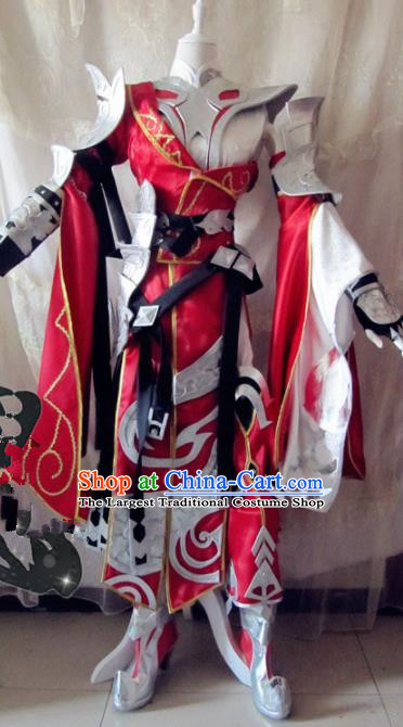 Chinese Traditional Cosplay Costume Body Armour Ancient Swordswoman Female General Hanfu Dress for Women