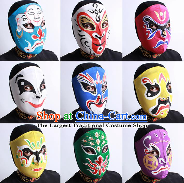 Chinese Traditional Sichuan Opera Face Changing Masks Handmade Painting Facial Makeup