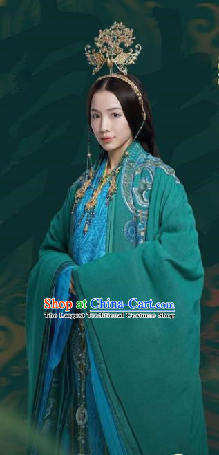 Chinese Ancient Court Princess Hanfu Dress The Lengend Of Haolan Warring States Period Historical Costume and Headpiece for Women