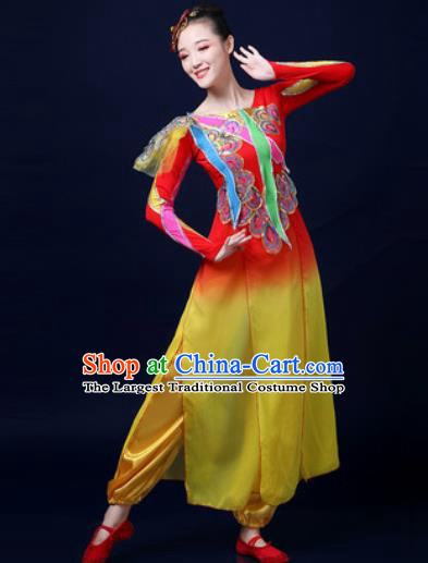 Traditional Chinese Folk Dance Drum Dance Clothing Yangko Dance Fan Dance Costume for Women