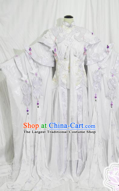 Traditional Chinese Court Princess Hanfu Dress Ancient Swordswoman Embroidered Costume for Women