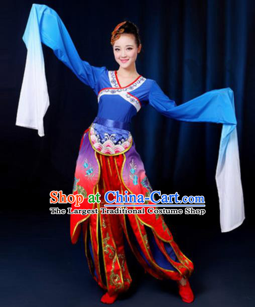 Traditional Chinese Yangko Group Dance Clothing Folk Dance Drum Dance Stage Performance Costume for Women