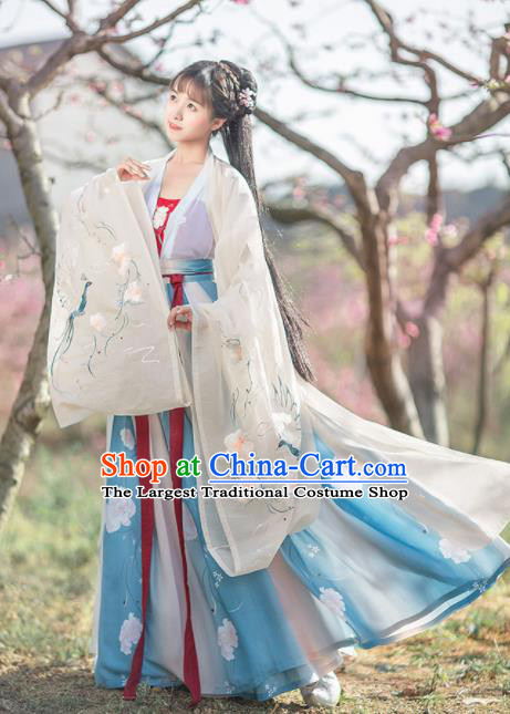 Chinese Ancient Peri Princess Hanfu Dress Traditional Tang Dynasty Imperial Consort Historical Costume for Women