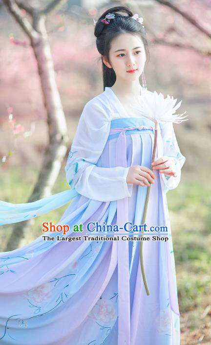 Chinese Ancient Palace Lady Hanfu Dress Traditional Tang Dynasty Princess Historical Costume for Women