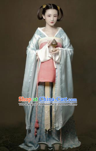 Chinese Jin Dynasty Court Lady Dress Traditional Ancient Hanfu Clothing Princess Historical Costume for Women