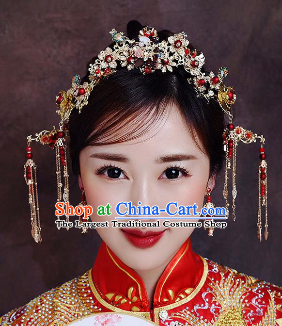 Traditional Chinese Ancient Hair Comb Bride Hairpins Handmade Wedding Hair Accessories for Women