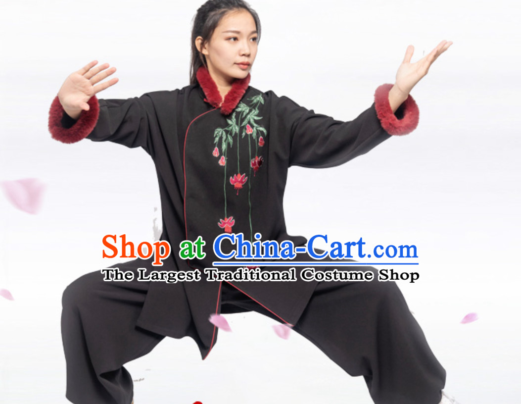Winter Wear Top Chinese Traditional Competition Championship Professional Tai Chi Uniforms Taiji Kung Fu Wing Chun Kungfu Tai Ji Sword Master Clothing Suits Clothing Complete Set