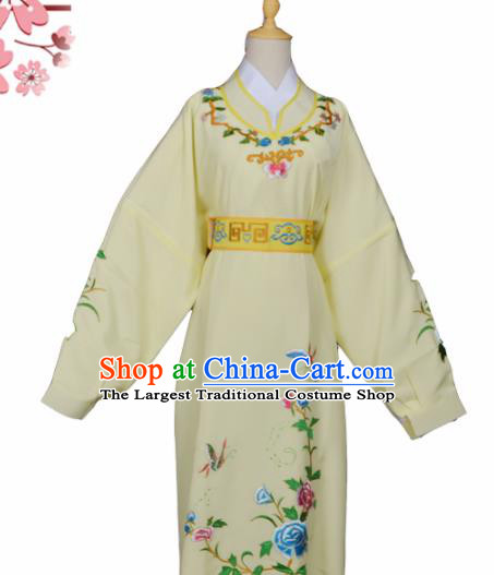 Handmade Chinese Beijing Opera Niche Costume Peking Opera Scholar Jia Baoyu Yellow Clothing for Men