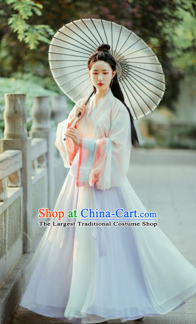 Ancient Chinese Jin Dynasty Palace Princess Hanfu Dress Traditional Court Historical Costume for Women