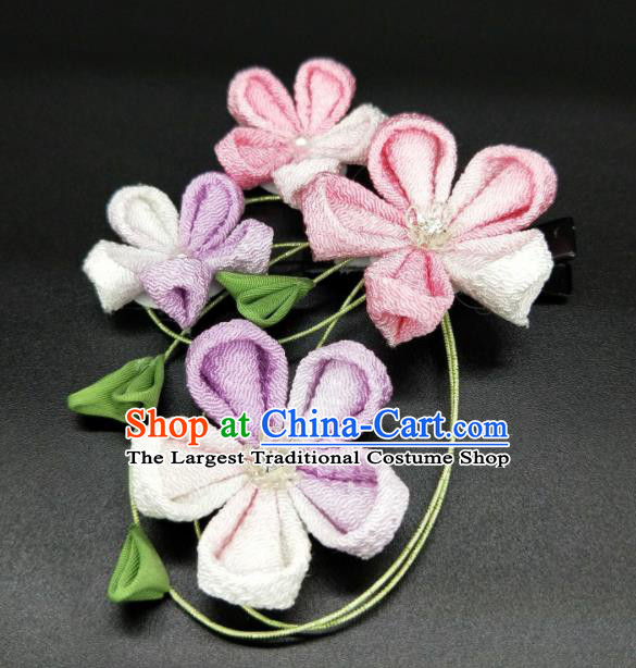 Traditional Japanese Kimono Hair Accessories Japan Geisha Sakura Hair Claw for Women