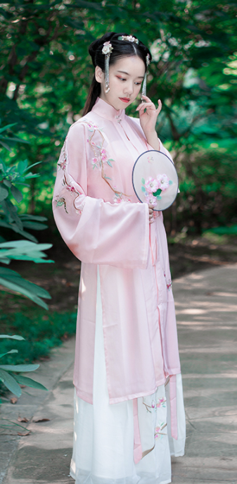 Traditional Chinese Ming Dynasty Young Lady Hanfu Dress Ancient Palace Embroidered Historical Costume for Women