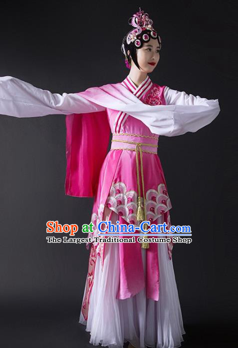 Chinese Traditional Dance Pink Dress Classical Dance Water Sleeve Beijing Opera Costume for Women