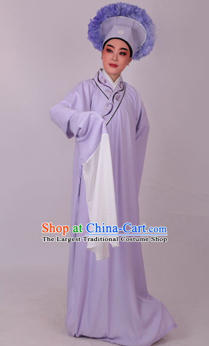 Chinese Traditional Beijing Opera Niche Nobility Childe Embroidered Purple Robe Ancient Scholar Costume for Men