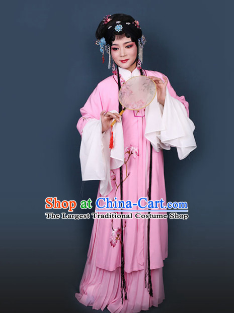 Traditional Chinese Peking Opera Diva Pink Dress Ancient Peri Princess Embroidered Costume for Women