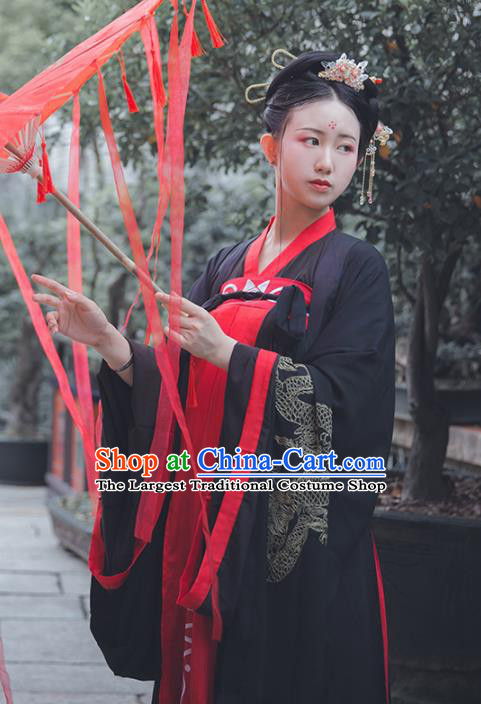 Asian Chinese Tang Dynasty Princess Replica Costume Traditional Ancient Peri Dance Hanfu Dress for Women