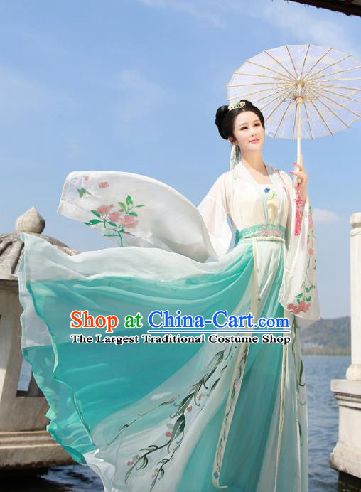 Ancient Chinese Imperial Consort Hanfu Dress Traditional Tang Dynasty Embroidered Court Replica Costume for Women